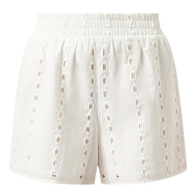 Kam High-Rise Eyelet Shorts