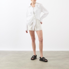 Kam High-Rise Eyelet Shorts
