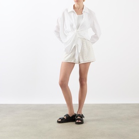 Kam High-Rise Eyelet Shorts