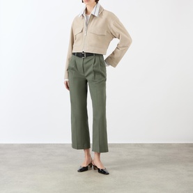 Belen High-Rise Straight Leg Cropped Trousers