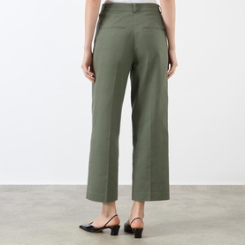 Belen High-Rise Straight Leg Cropped Trousers