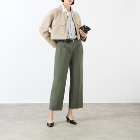 Belen High-Rise Straight Leg Cropped Trousers