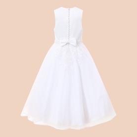 Embellished Belt Communion Dress