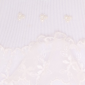Pearl Embellished Frill Socks