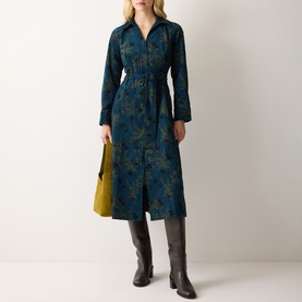 Chinoiserie Baby Cord Shirt Dress