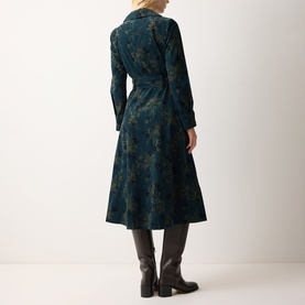 Chinoiserie Baby Cord Shirt Dress
