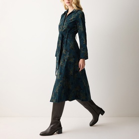 Chinoiserie Baby Cord Shirt Dress