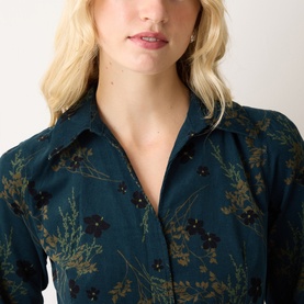 Chinoiserie Baby Cord Shirt Dress