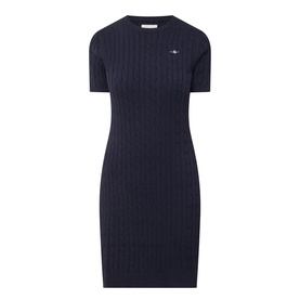 Shield Logo Cable Knit Dress