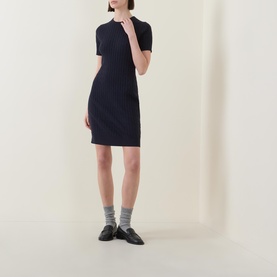 Shield Logo Cable Knit Dress
