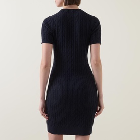 Shield Logo Cable Knit Dress