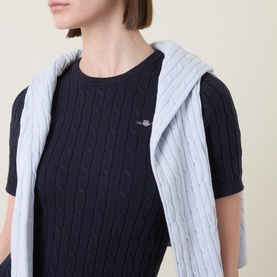 Shield Logo Cable Knit Dress