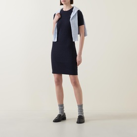 Shield Logo Cable Knit Dress