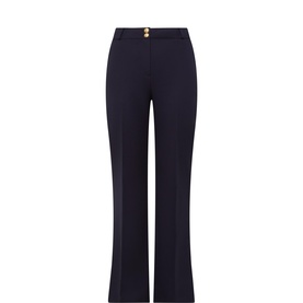 Slim Flared Leg Trousers