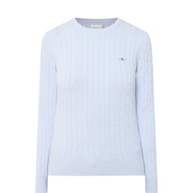 Shield Logo Cable Knit Sweater