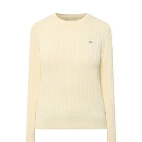 Shield Logo Cable Knit Sweater