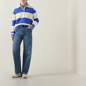 Striped Rugby Polo Shirt