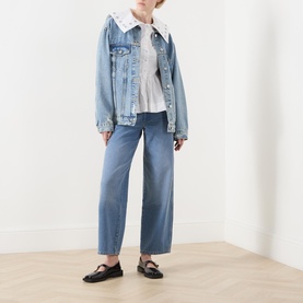 Cyrus Eyelet Peplum Blouse