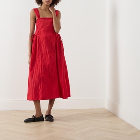 Elina Drawstring Flared Dress