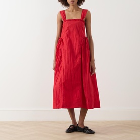 Elina Drawstring Flared Dress