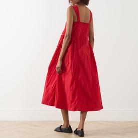 Elina Drawstring Flared Dress