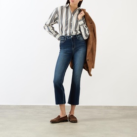 Kendra High-Rise Flared Cropped Jeans