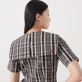 Miley Check Print Mini Shirt Dress