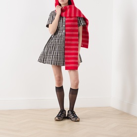 Miley Check Print Mini Shirt Dress