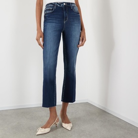 Kendra High-Rise Flared Cropped Jeans