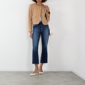 Kendra High-Rise Flared Cropped Jeans