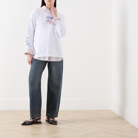 Neve Embroidered Barrel Leg Jeans