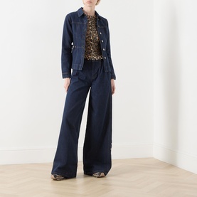 Wylie Pleated Wide Leg Jeans