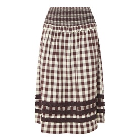 Ava Gingham Ruffle Skirt