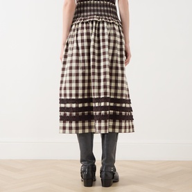 Ava Gingham Ruffle Skirt