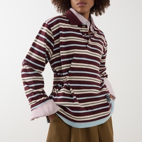 Noah Cinch Layered Rugby Sweatshirt