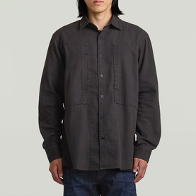 Panelled Pocket Logo Regular Fit Shirt