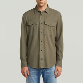 Marine Logo Slim Fit Casual Shirt