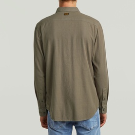 Marine Logo Slim Fit Casual Shirt