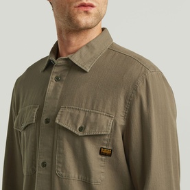 Marine Logo Slim Fit Casual Shirt