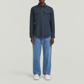 Marine Logo Slim Fit Casual Shirt