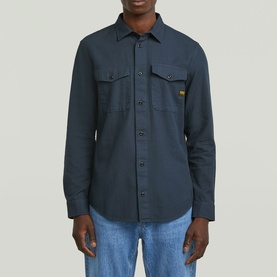 Marine Logo Slim Fit Casual Shirt