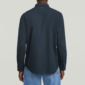 Marine Logo Slim Fit Casual Shirt