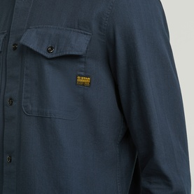 Marine Logo Slim Fit Casual Shirt