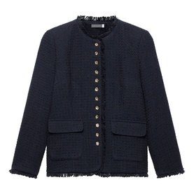 Boucle Single-Breasted Tweed Jacket