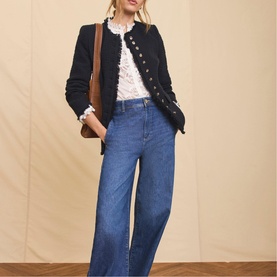 Boucle Single-Breasted Tweed Jacket