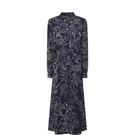 Floral Belted Shirt Dress