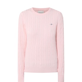 Shield Logo Cable Knit Sweater