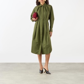 Pleated Shirt Dress