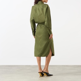Pleated Shirt Dress