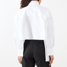 Asymmetric Backless Shirt